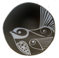 Jo Luping Small Bowl - Pīwakawaka (White on Black)