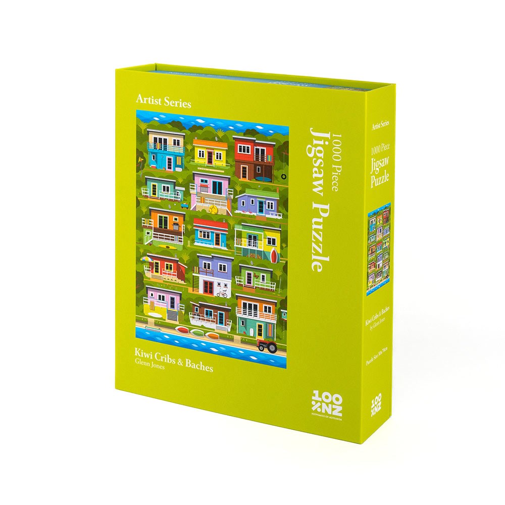 Jigsaw Puzzle - Kiwi Cribs & Baches (Glenn Jones)