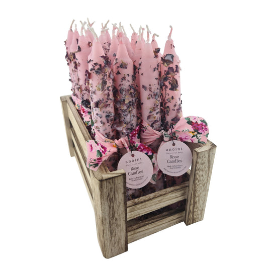 Anoint Rose Petal Candles (pair)