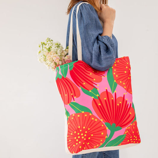 Shopping Bag - Bright Pōhutukawa