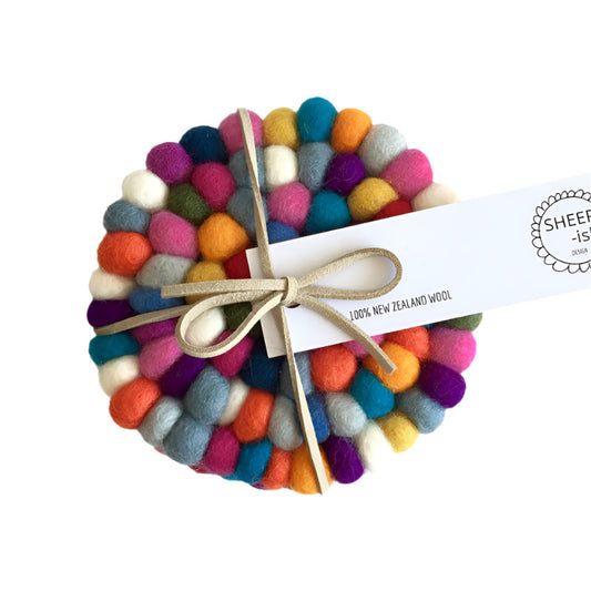 Felt Coasters - Rainbow
