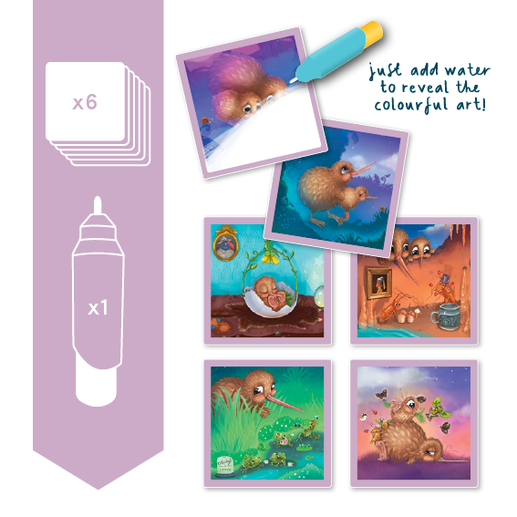 Kuwi and Friends Magic Water Cards