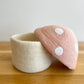 Felt Toadstool Trinket Box - Blush (Large)