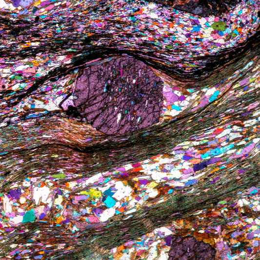 Microscopic Photography - Garnet Schist