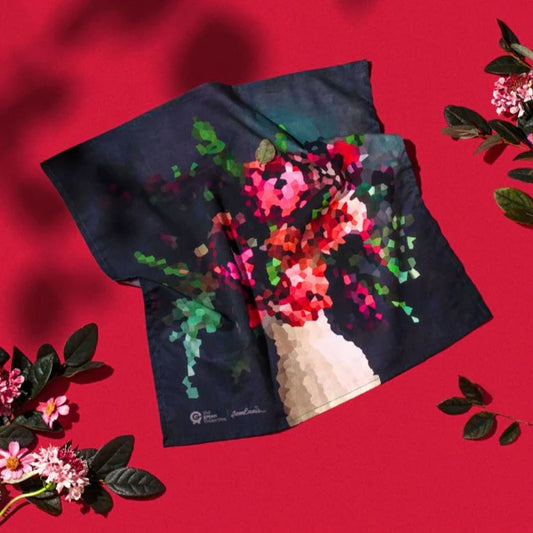 Handkerchief - Midnight Bloom