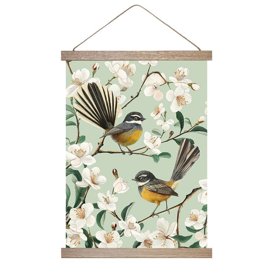 Canvas Wall Chart - Chatty Fantail