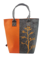 Load image into Gallery viewer, Jo Luping Design Tote Bag - Orange Harakeke
