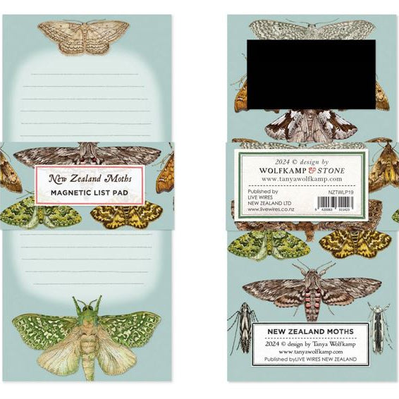 Magnetic List Pad - Moths