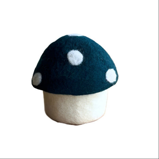Felt Toadstool Trinket Box - Mini Blue