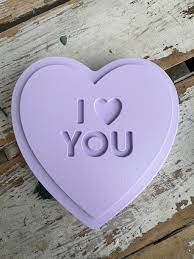 Candy Wall Heart - I Love You Purple