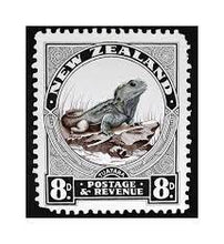 Load image into Gallery viewer, Skate Deck Wall Art - Tuatara Stamp
