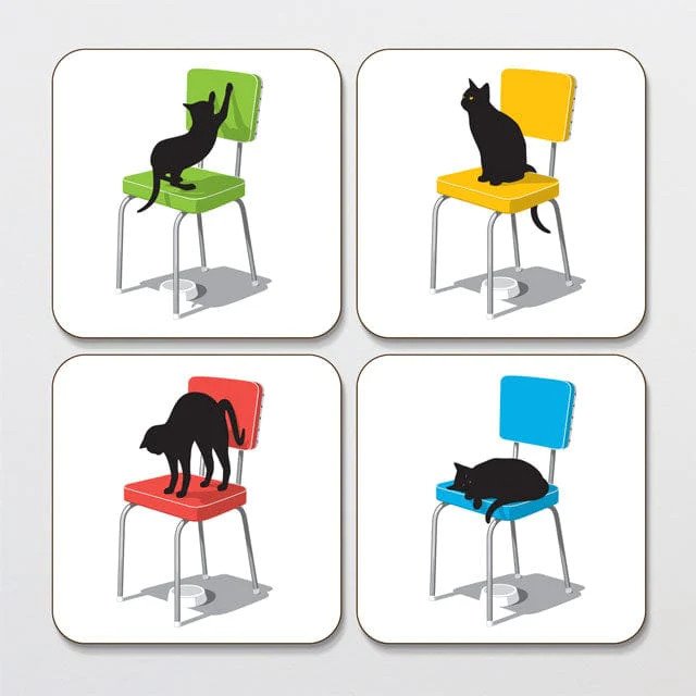 Coaster Set - Glenn Jones Cats