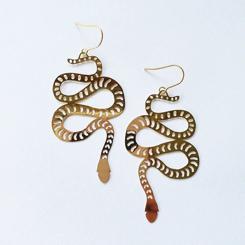 Earrings Snakes Gold