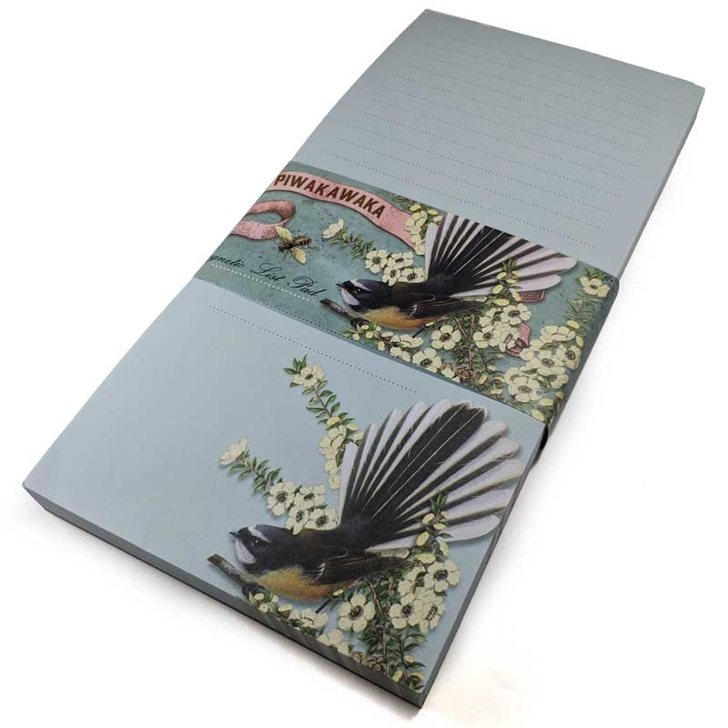 Magnetic List Pad - Blue Native Birds