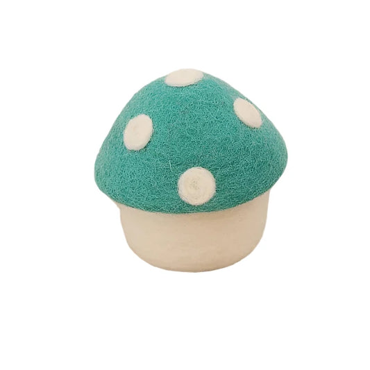 Felt Toadstool Trinket Box - Mini Teal