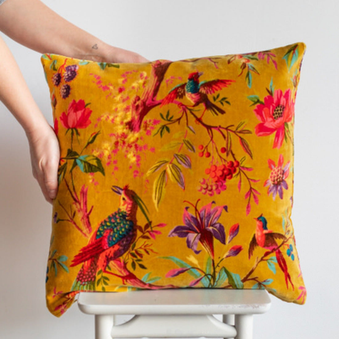 Bird of Paradise Cushion Cover - Marigold