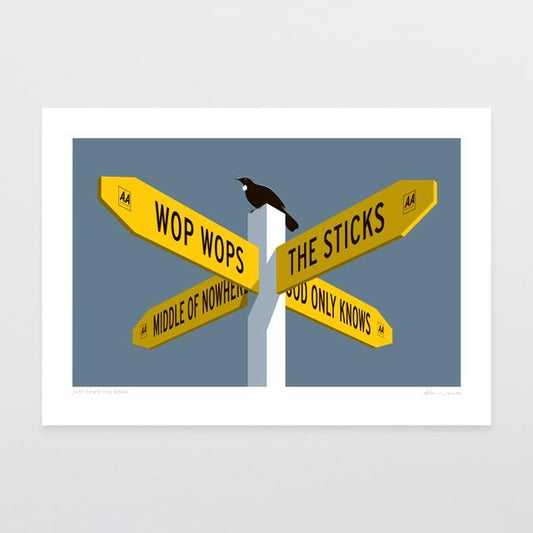 Glenn Jones Art Print - Just Down the Road