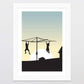 Glenn Jones Art Print - Bringing in the Washing