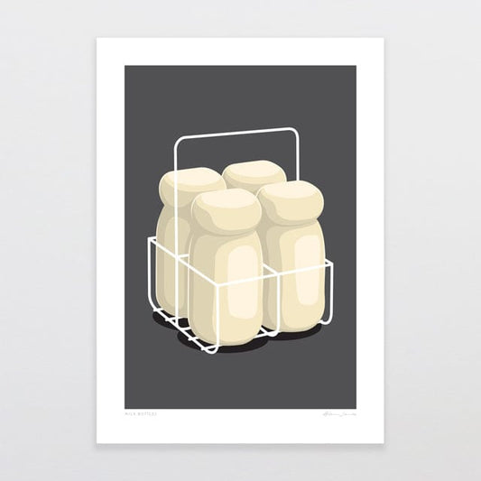 Glenn Jones Art Print - Milk Bottle