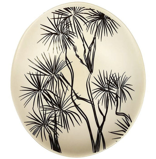 Jo Luping Medium Bowl - Tī Kōuka (Black on White)