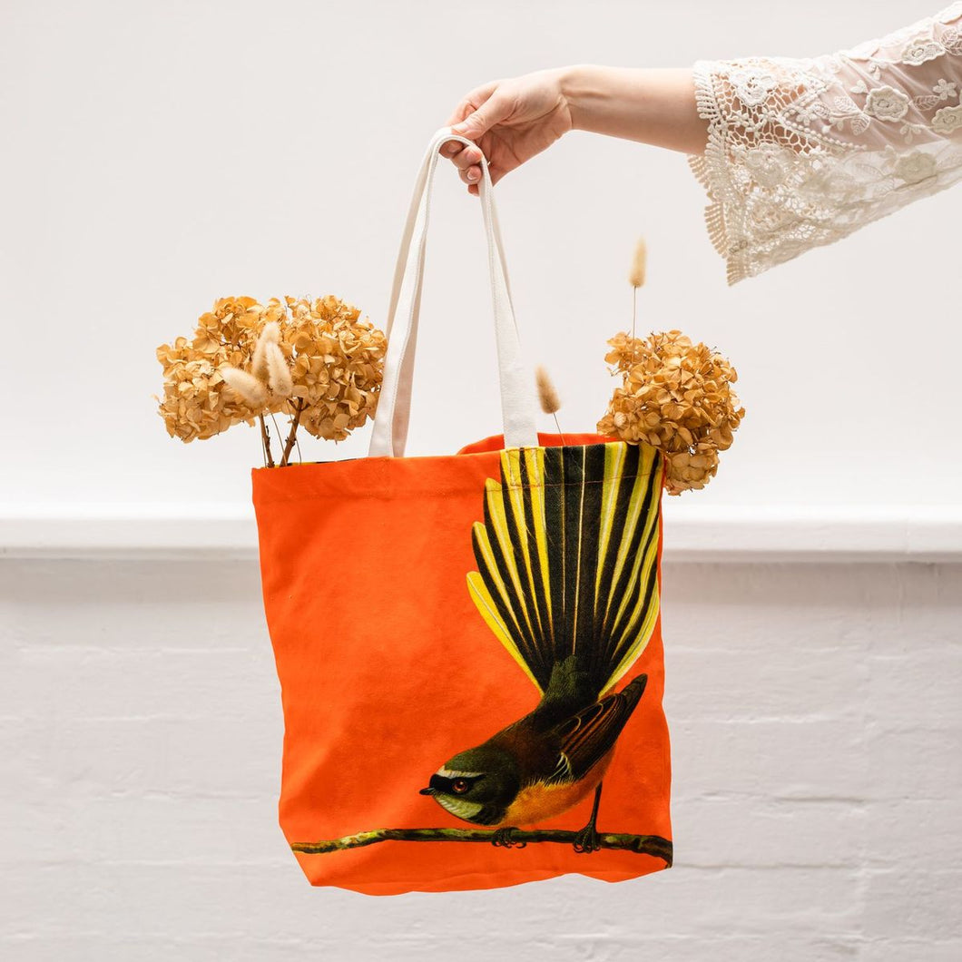 Canvas Bag - Orange Fantail