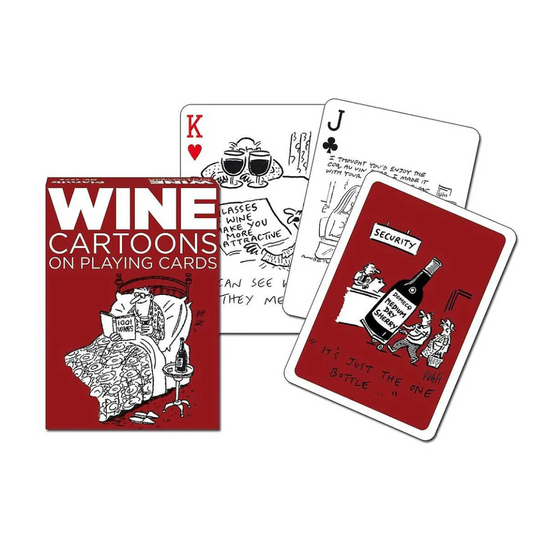 Novelty Playing Cards - Wine Cartoons