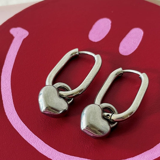 Penny Foggo Earrings - Lock Heart