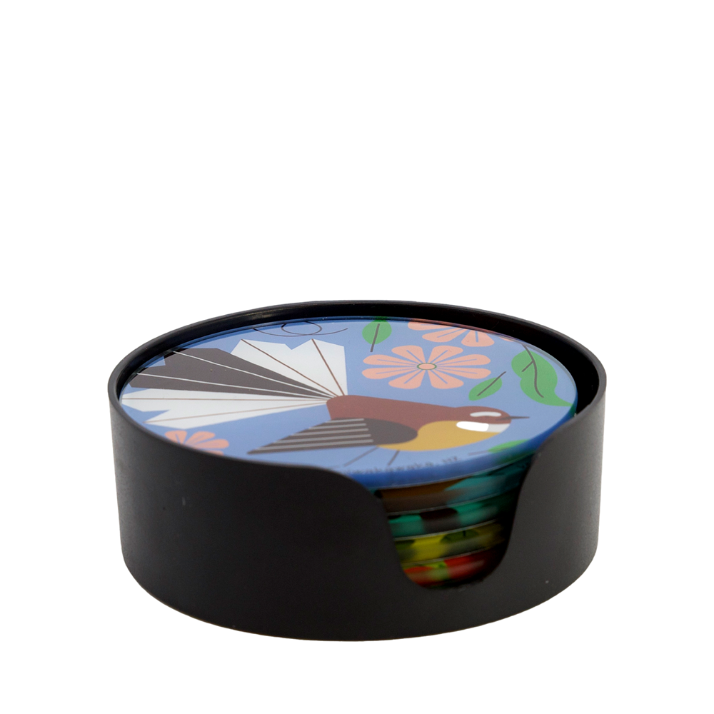 Glass NZ Native Bird Coasters