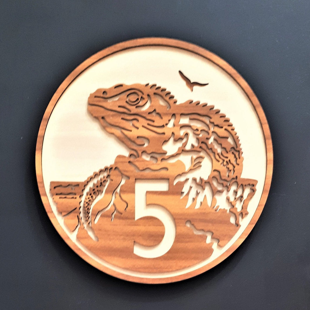 Coin NZ Wall Art - 5 Cent