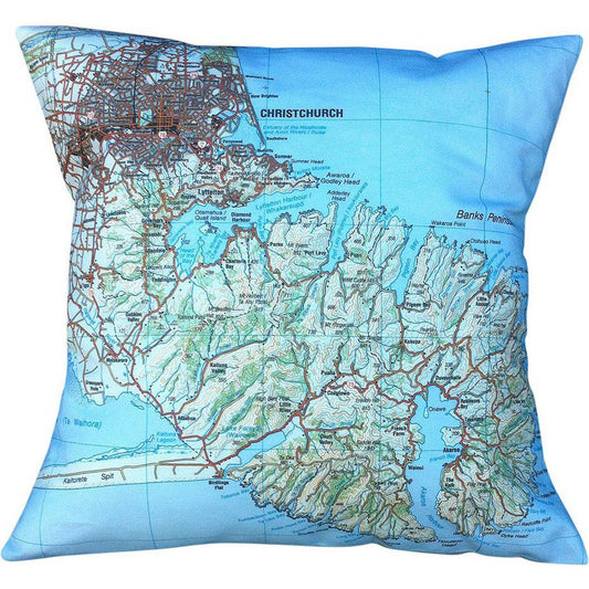 Cushion Cover - Christchurch Map