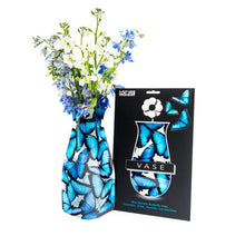 Load image into Gallery viewer, Expandable Flower Vase - Blue Morpho Butterfly
