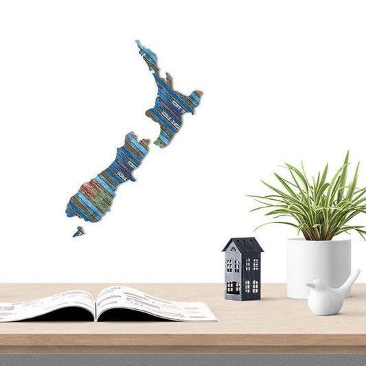 New Zealand Wall Art - Aged Timber