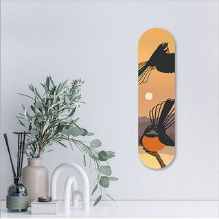 Skateboard Art - Fantail and Sunset