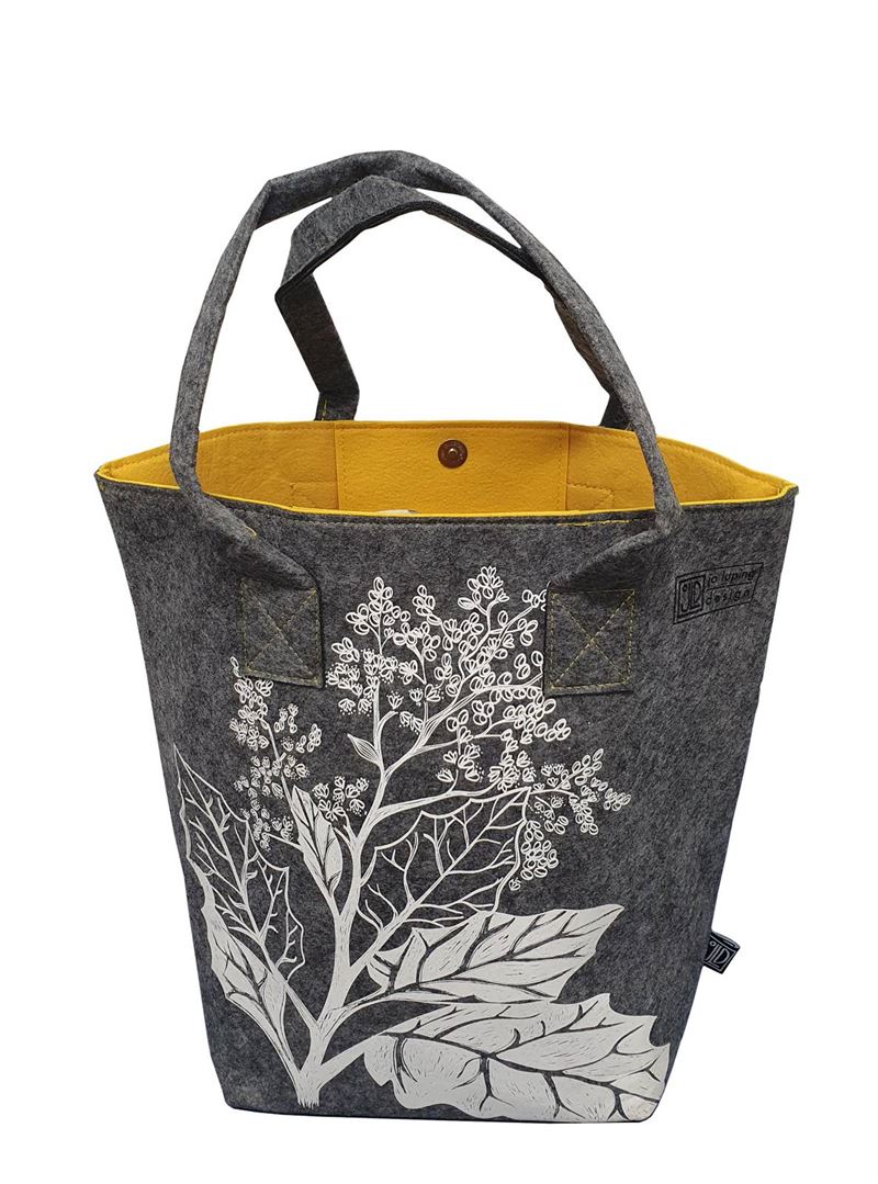 Jo Luping Design Tote Bag - Rangiora Grey