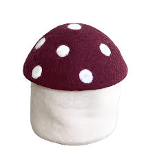 Felt Toadstool Trinket Box - Burgundy (Large)