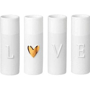 LOVE Ceramic Vases - Set of 4