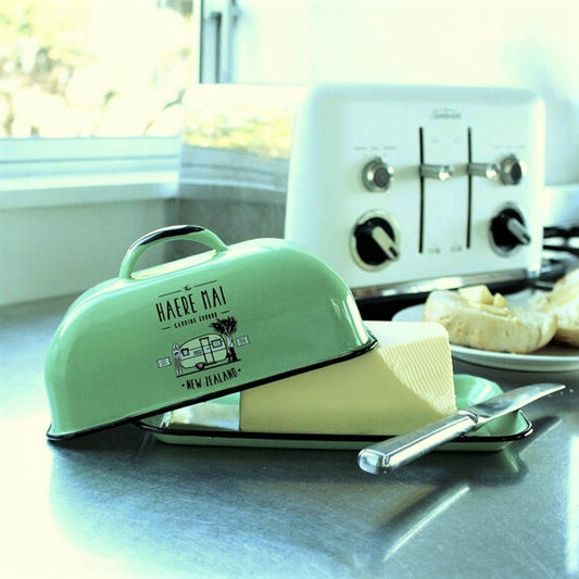 Butter Dish - Retro Green